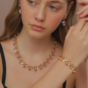 American Pearl and Diamond Bridal Set