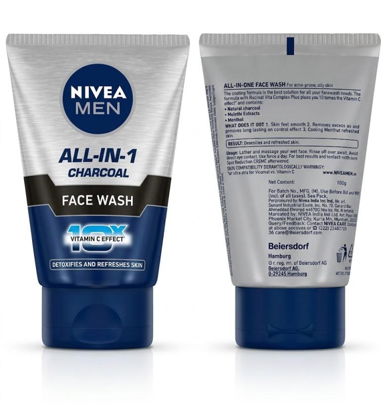 Nivea Men All In 1 Charcoal Face Wash 100 gm