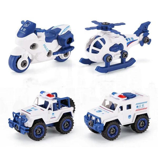 Police DIY Vehicle set 3pcs 3341-D