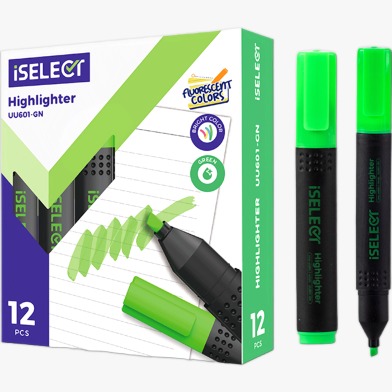 Stationery I-Select Highlighter UU601-GN 1pcs