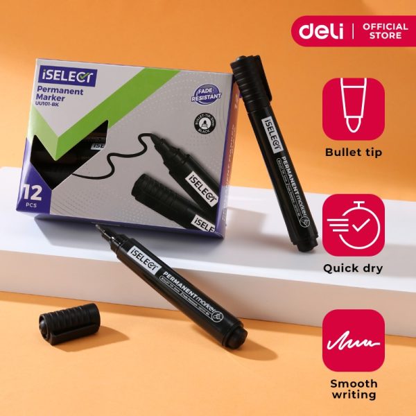Stationery I-Select Permanent Marker UU101-BK-1pcs
