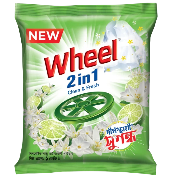 Wheel 2 in1 Clean & Fresh Detargent Powder 1kg